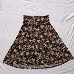 LuLaRoe multi brown skirt size M
